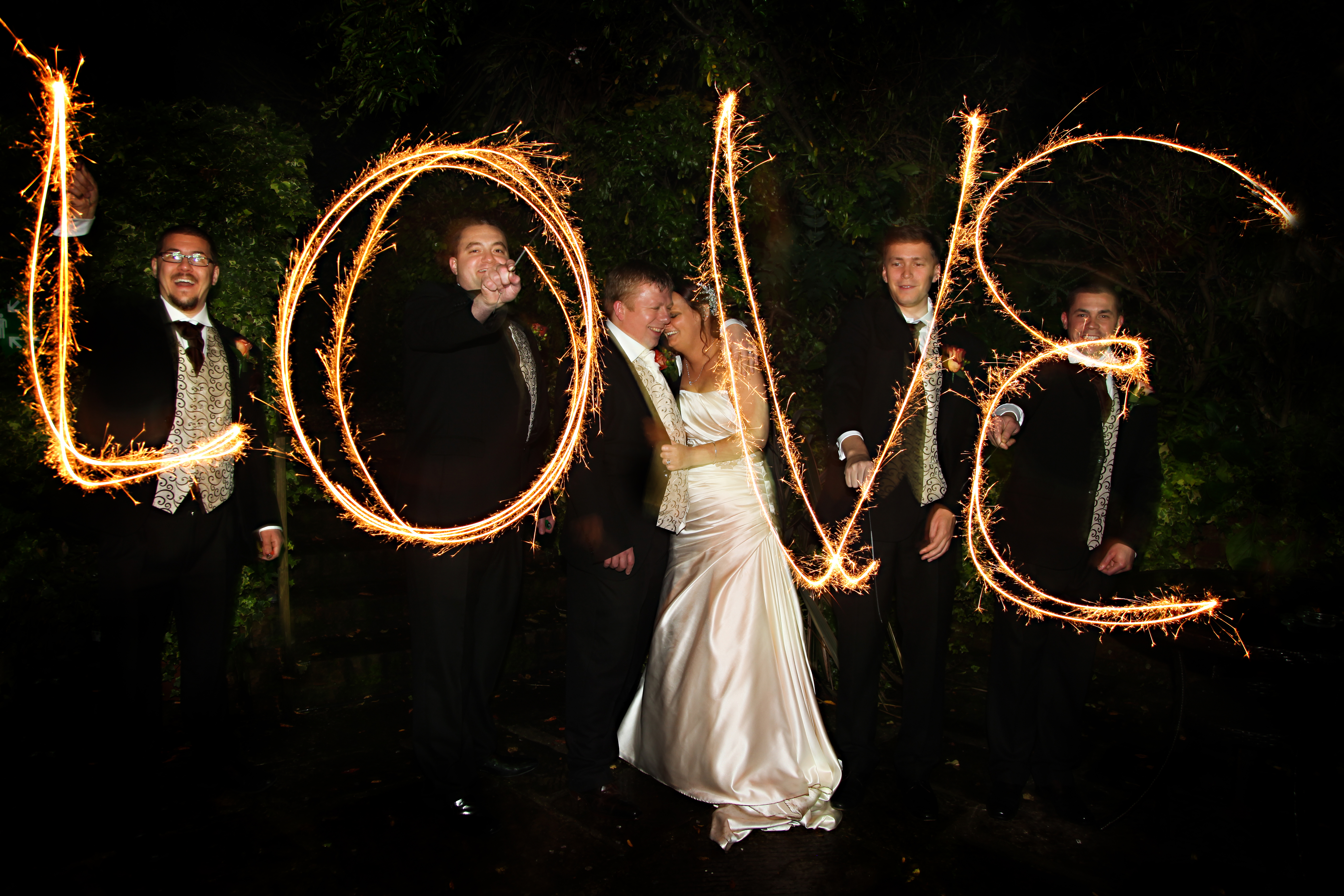 Creative Sparkler Shots for Winter Weddings in Hampshire